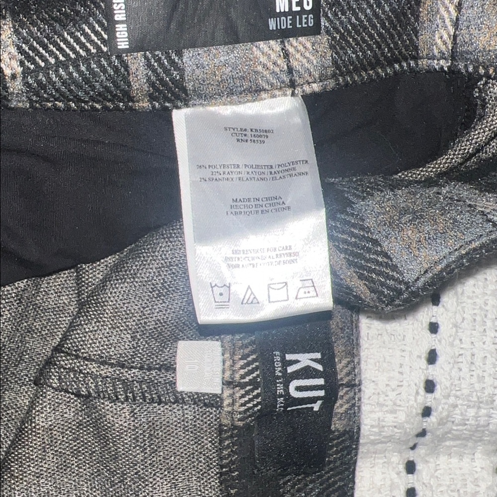 KUT from the cloth Plaid light flannel pants, size 10 - Picture 6 of 7
